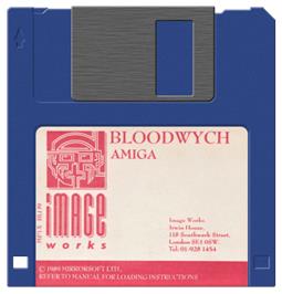 Cartridge artwork for Bloodwych on the Commodore Amiga.