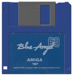 Cartridge artwork for Blue Angel 69 on the Commodore Amiga.