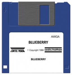 Cartridge artwork for Blueberry on the Commodore Amiga.