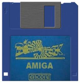 Cartridge artwork for Bomb Jack on the Commodore Amiga.