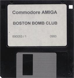 Cartridge artwork for Boston Bomb Club on the Commodore Amiga.