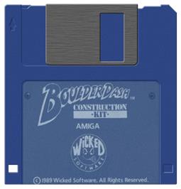 Cartridge artwork for Boulder Dash Construction Kit on the Commodore Amiga.