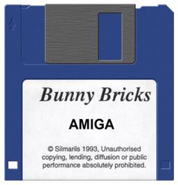 Cartridge artwork for Bunny Bricks on the Commodore Amiga.