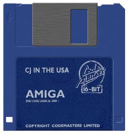 Cartridge artwork for CJ In the USA on the Commodore Amiga.