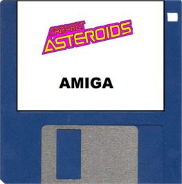 Cartridge artwork for Cabaret Asteroids on the Commodore Amiga.