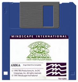Cartridge artwork for Captain Planet And The Planeteers on the Commodore Amiga.