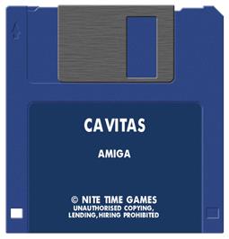 Cartridge artwork for Cavitas on the Commodore Amiga.