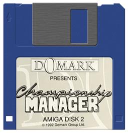 Cartridge artwork for Championship Manager: End of Season Edition on the Commodore Amiga.