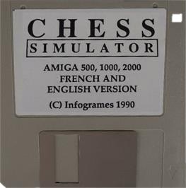 Cartridge artwork for Chess Simulator on the Commodore Amiga.