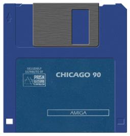 Cartridge artwork for Chicago 90 on the Commodore Amiga.