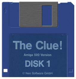 Cartridge artwork for Clue: Master Detective on the Commodore Amiga.