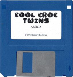 Cartridge artwork for Cool Croc Twins on the Commodore Amiga.