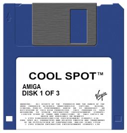 Cartridge artwork for Cool Spot on the Commodore Amiga.