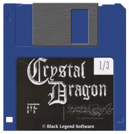 Cartridge artwork for Crystal Dragon on the Commodore Amiga.