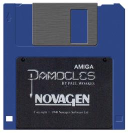 Cartridge artwork for Damocles: Mercenary 2 on the Commodore Amiga.