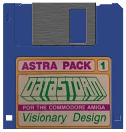Cartridge artwork for Datastorm on the Commodore Amiga.