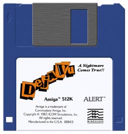 Cartridge artwork for Deja Vu - A Nightmare Comes True!! on the Commodore Amiga.