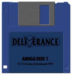 Cartridge artwork for Deliverance: Stormlord 2 on the Commodore Amiga.