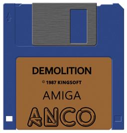 Cartridge artwork for Demolition on the Commodore Amiga.