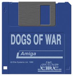Cartridge artwork for Dogs Of War on the Commodore Amiga.