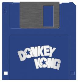 Cartridge artwork for Donkey Kong on the Commodore Amiga.