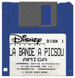 Cartridge artwork for Duck Tales: The Quest for Gold on the Commodore Amiga.