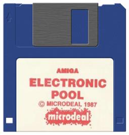 Cartridge artwork for Electronic Pool on the Commodore Amiga.