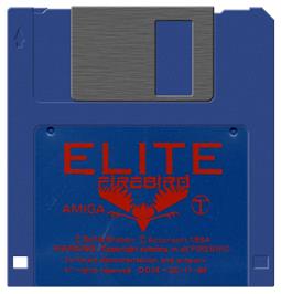 Cartridge artwork for Elite on the Commodore Amiga.