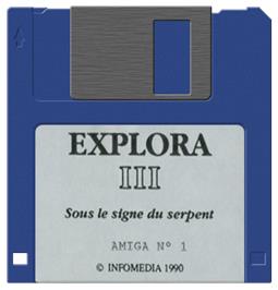 Cartridge artwork for Explora III: Sous Le Signe Du Serpent on the Commodore Amiga.