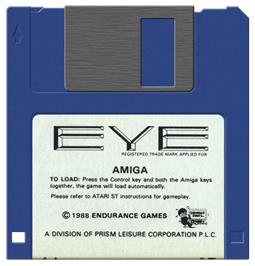 Cartridge artwork for Eye on the Commodore Amiga.