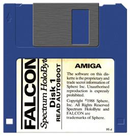 Cartridge artwork for Falcon on the Commodore Amiga.