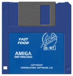 Cartridge artwork for Fast Food on the Commodore Amiga.