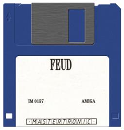 Cartridge artwork for Feud on the Commodore Amiga.
