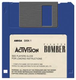 Cartridge artwork for Fighter Bomber on the Commodore Amiga.