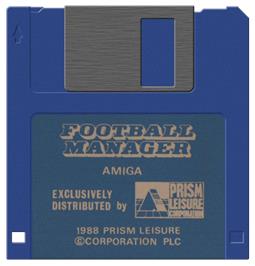 Cartridge artwork for Football Manager on the Commodore Amiga.