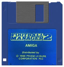 Cartridge artwork for Football Manager 2 on the Commodore Amiga.