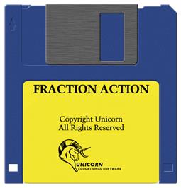 Cartridge artwork for Fraction Action on the Commodore Amiga.