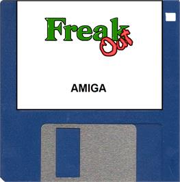 Cartridge artwork for Freak Out on the Commodore Amiga.