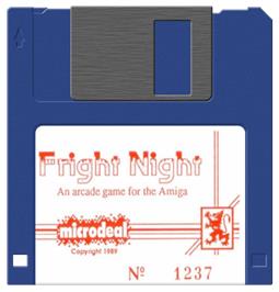 Cartridge artwork for Fright Night on the Commodore Amiga.