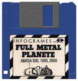 Cartridge artwork for Full Metal Planete on the Commodore Amiga.