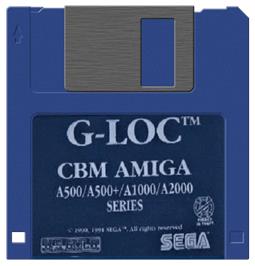 Cartridge artwork for G-loc R360 on the Commodore Amiga.