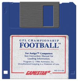 Cartridge artwork for GFL Championship Football on the Commodore Amiga.