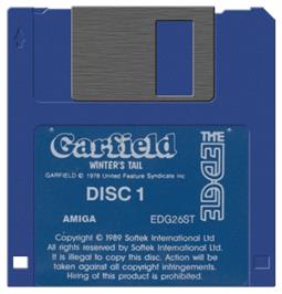 Cartridge artwork for Garfield: Winter's Tail on the Commodore Amiga.