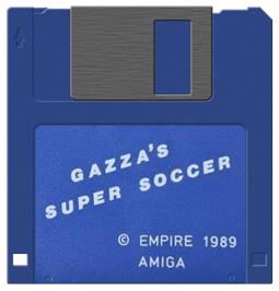 Cartridge artwork for Gazza's Super Soccer on the Commodore Amiga.