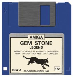 Cartridge artwork for Gem Stone Legend on the Commodore Amiga.