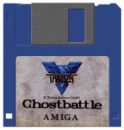 Cartridge artwork for Ghost Battle on the Commodore Amiga.