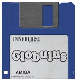 Cartridge artwork for Globulus on the Commodore Amiga.