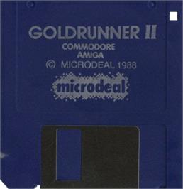 Cartridge artwork for Goldrunner 2 on the Commodore Amiga.
