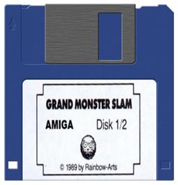 Cartridge artwork for Grand Monster Slam on the Commodore Amiga.