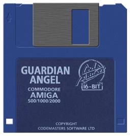 Cartridge artwork for Guardian Angel on the Commodore Amiga.